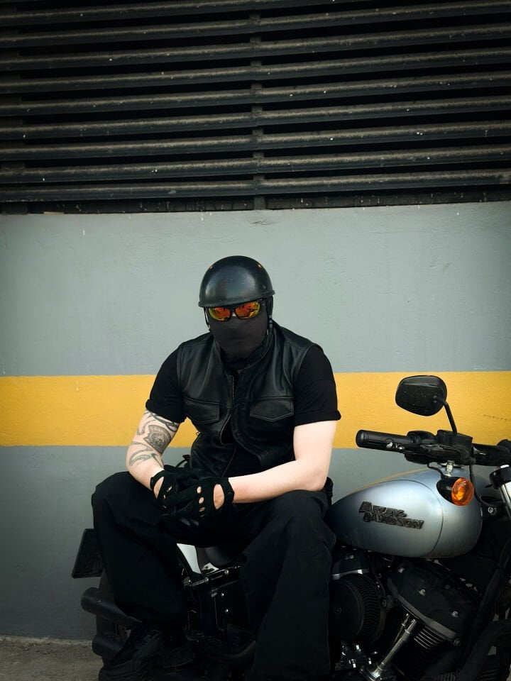 Motorcu Erkek Kuzu Deri Yelek