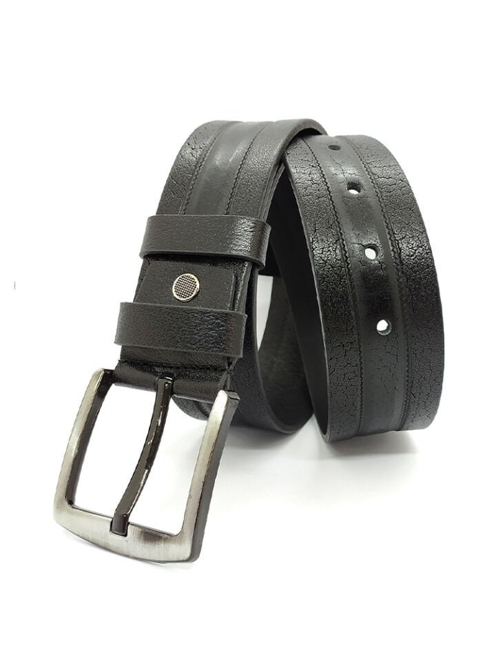 4.2 cm Dana Deri Siyah   Spor Kemer