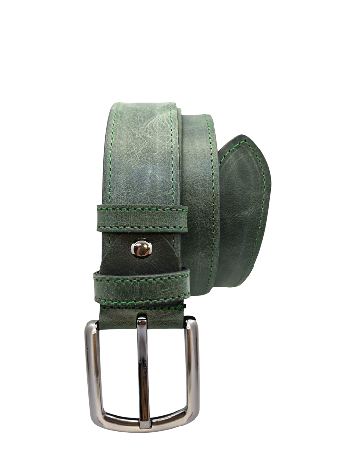 3.7 cm Dana Deri Oliv Spor Kemer