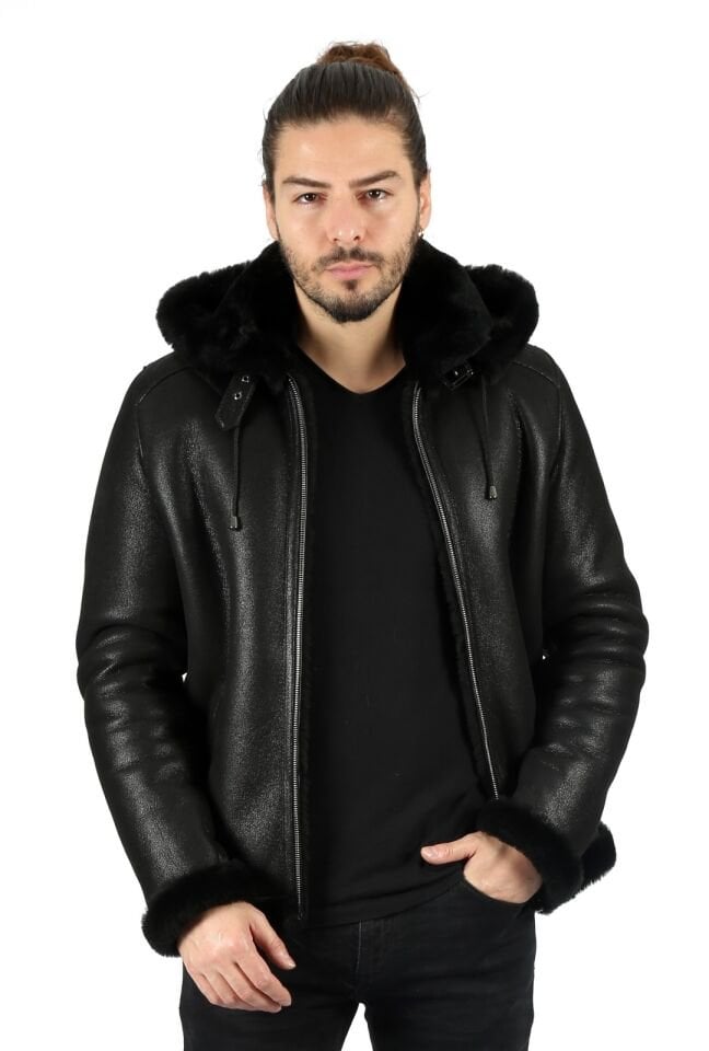 Hardy Erkek Kürklü Deri Mont