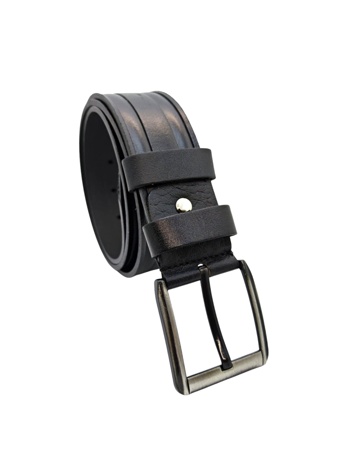 4.2 cm Dana Deri Siyah Spor Kemer